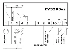 3 RÖLELİ 12-24 V DİJİTAL TERMOSTAT