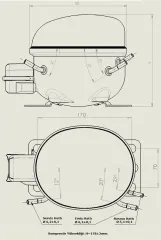 KONOR 1/4 HP R-134A KOMPRESÖR