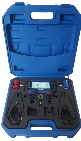 DIGITAL 2-WAY MANIFOLD WITH SENSOR (CASED, HOSELESS)